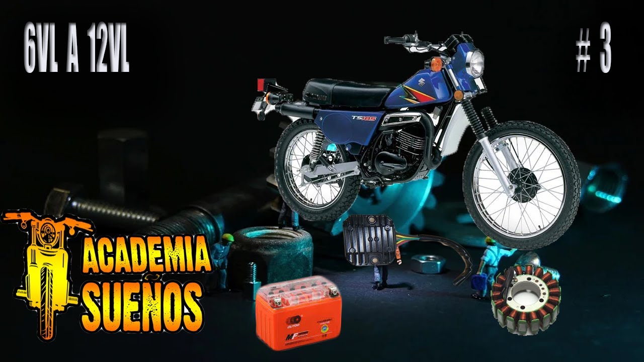 Suzuki TS 125 Adaptacion  6 Voltios A 12 Voltios PT 3