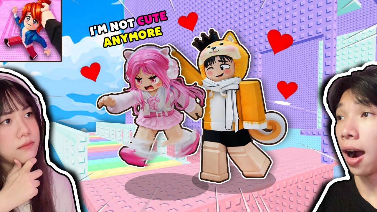 Leo Tháp Bắt Trend Dễ Thương Cùng Người Yêu 😚 Ngáo Và Kemy Not Cute Anymore Troll Tower Roblox 🤣