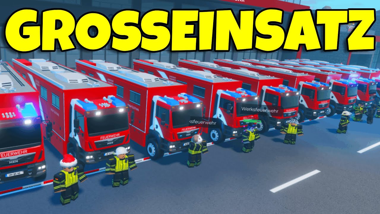 FEUERWEHR LKW KOLONNE auf GROßEINSATZ in NOTRUF HAMBURG | ROBLOX Deutsch