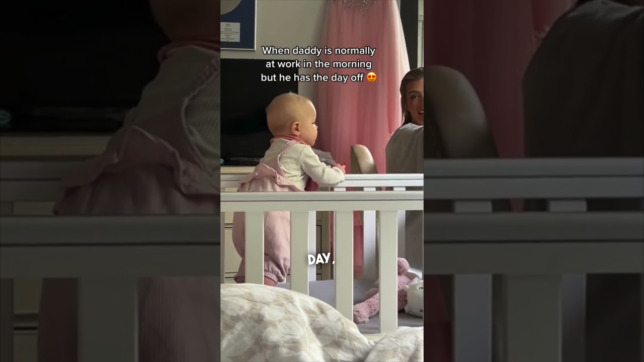 Реакция малышки, узнавшей, что ее отец ушел с работы ❤️