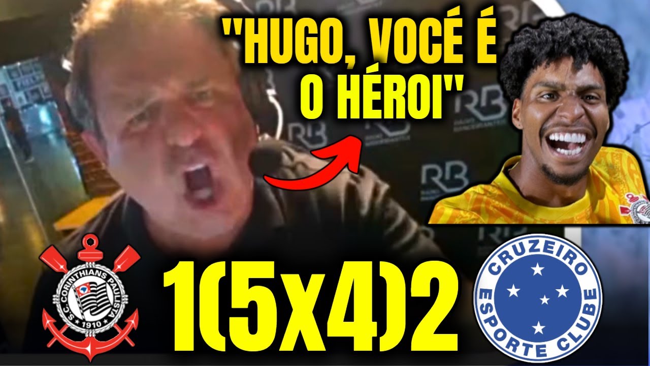 REAÇÕES DO ULISSES COSTA à CLASSIFICAÇÃO DO CORINTHIANS NA C DO BRASIL CORINTHIANS 1(5X4)2 CRUZEIRO