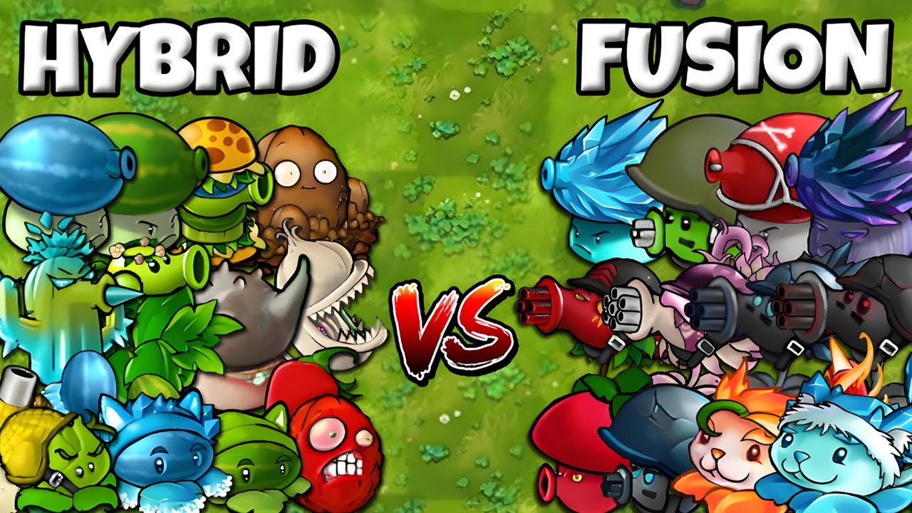 PVZ 1 Hybrid vs PVZ 1 Fusion Challenge - All Plants PvZ Hybrid 3.1 vs PvZ Fusion 2.2 - Who Will Win?