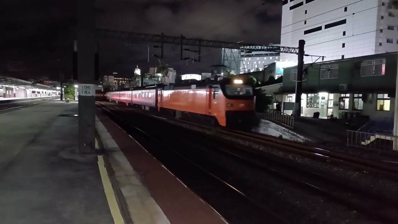 144次E500型自強號 新竹爆走加速出站！出站速約80km/h