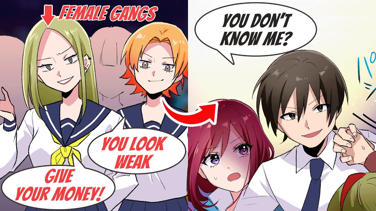 【Manga】I'm a Dull Worker and the Gang Girls Asked me to Give money so I Revealed My True Identity！