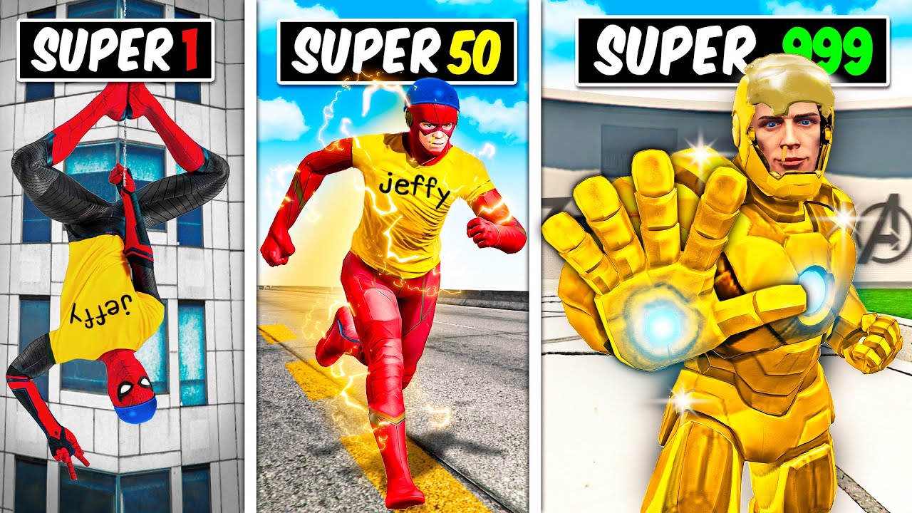 Jeffy Becomes EVERY SUPERHERO in GTA 5!