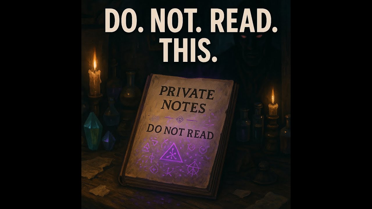 Private Notes — DO NOT READ