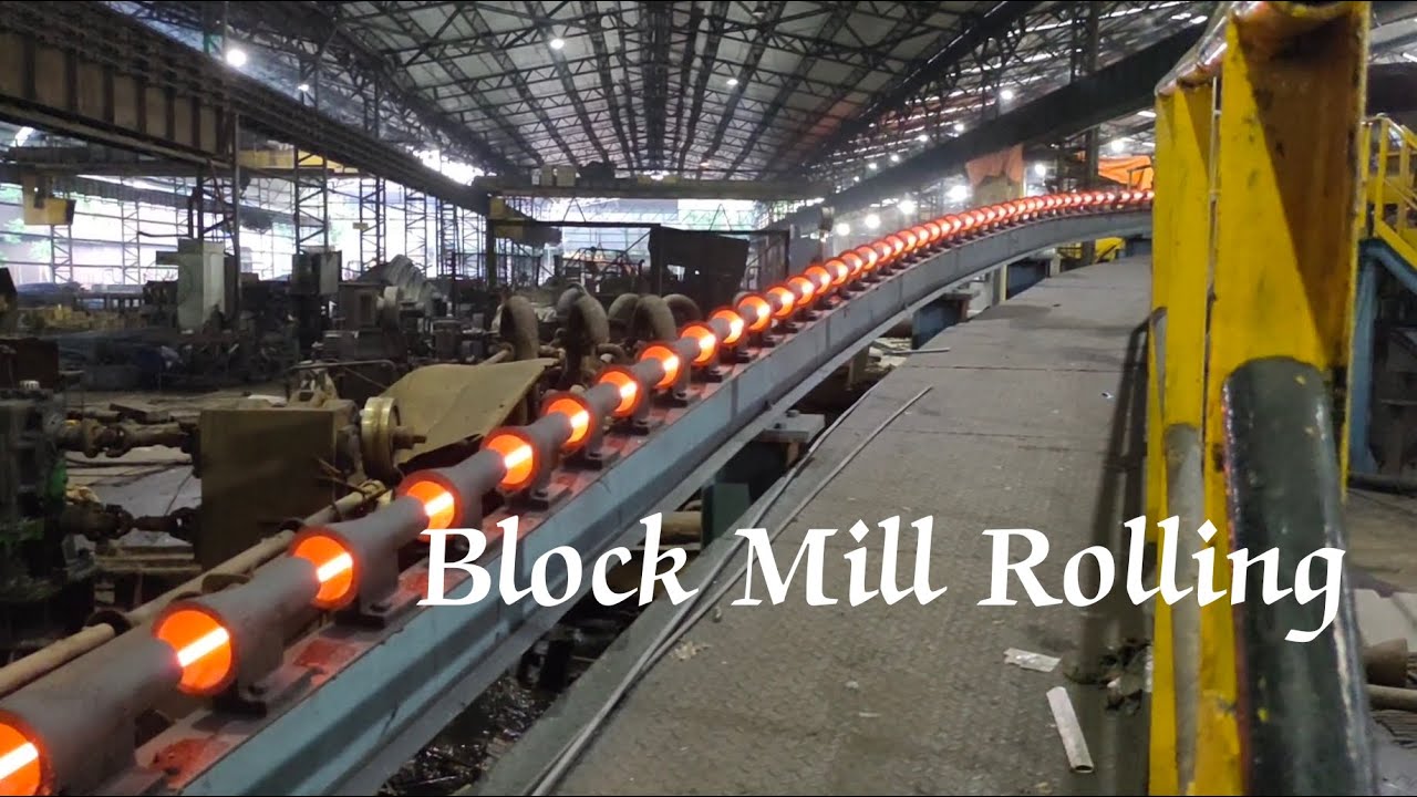 Rolling Mill | Block Mill | After finishing of Straight mill round meterial enter to Block Mill