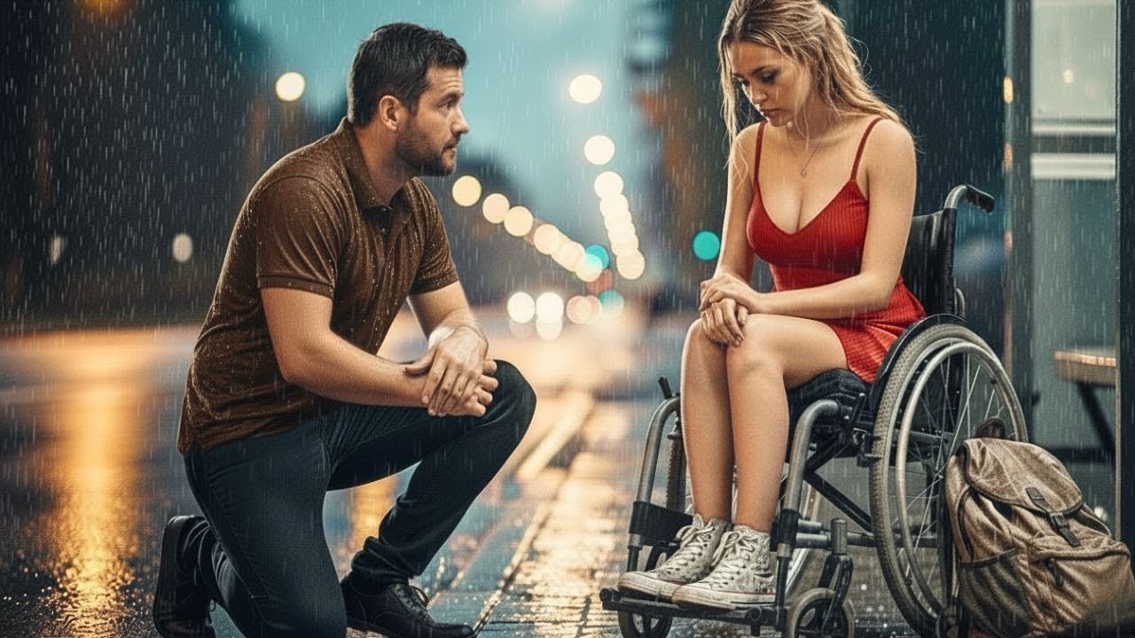 Komm mit mir“ ❤️ Ein alleinerziehender Vater & das gelähmte Mädchen an der Bushaltestelle 😢✨