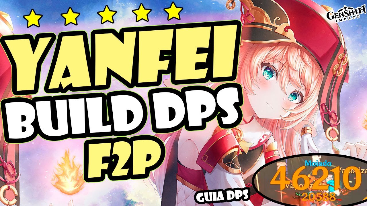 YANFEI BUILD GOD DPS 🍷 MEJORES Armas, Equipos👻 F2P |Build YANFEI en🔥5 MINUTOS - Genshin impact