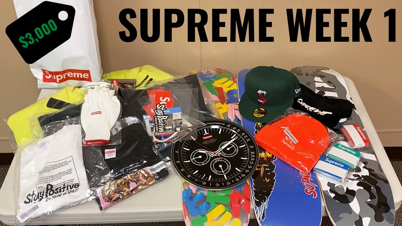 FREE GIFT! SUPREME FW20 WEEK 1 HAUL! SUPREME FALL WINTER 2020