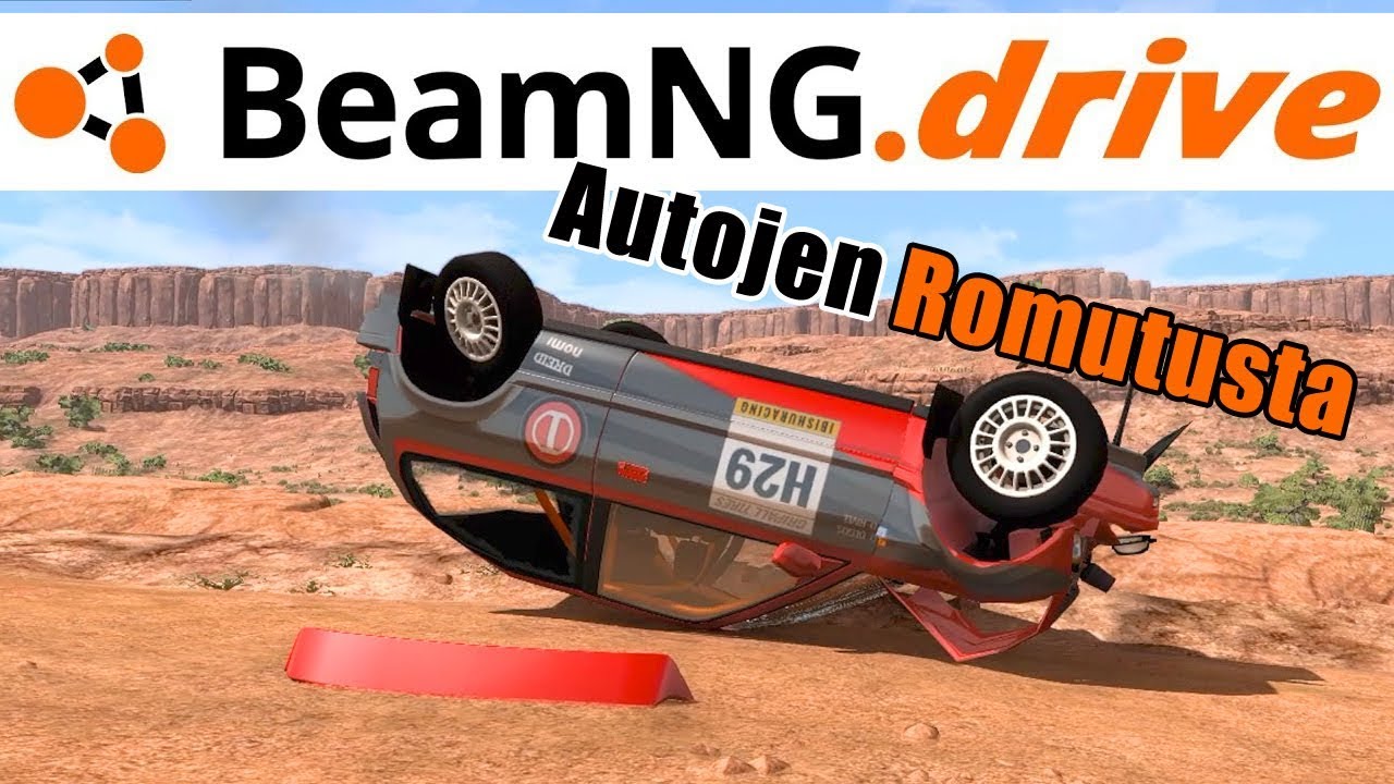 BeamNG.drive - Autojen romutusta