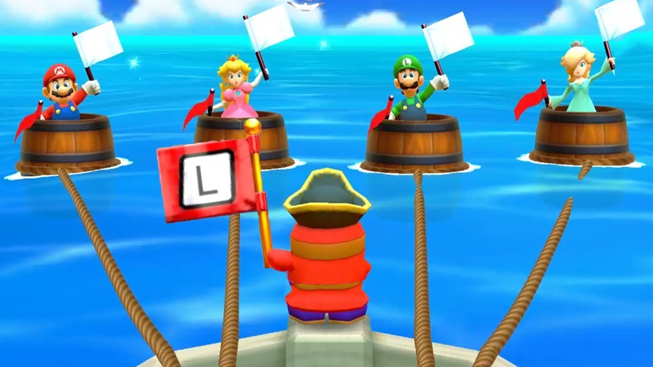 Mario Party The Top 100 Minigames - Mario Vs Peach Vs Luigi Vs Rosalina All Minigames (Master Cpu)