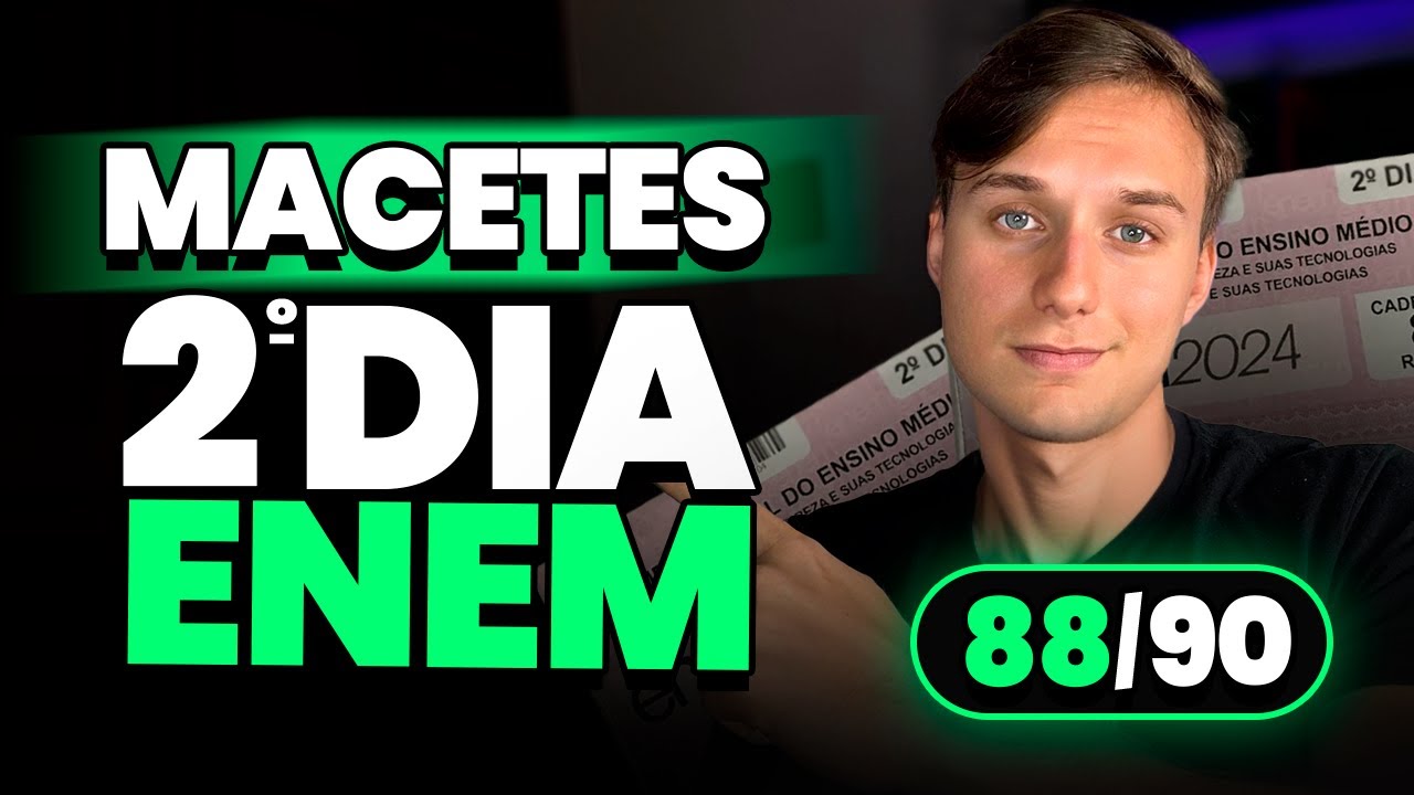✅ TODOS os MEUS MACETES para GABARITAR o 2º DIA do ENEM (Matemática e Natureza)