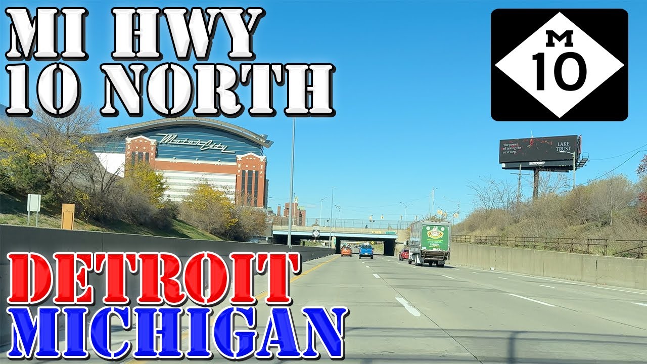 M-10 North - Detroit - Michigan - 4K Highway Drive