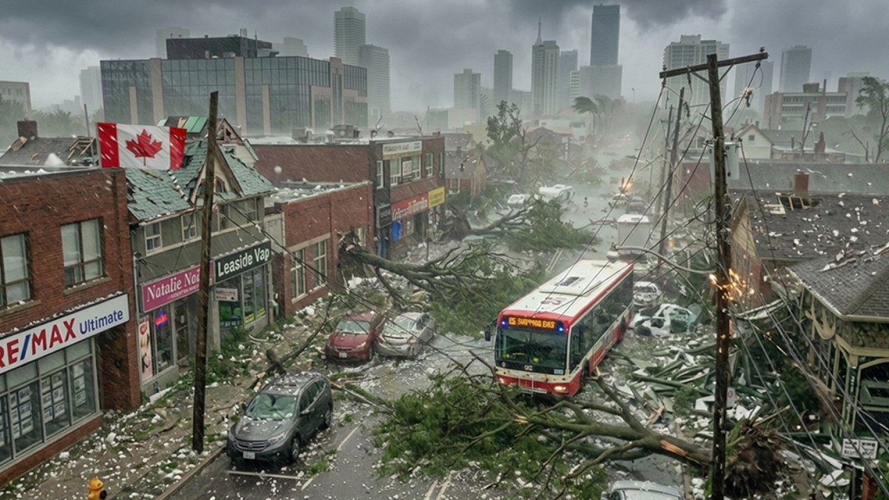 Canada Struck by a Massive Storm! Giant Hail and Winds Leave 65,000 Without Power in Toronto, ON