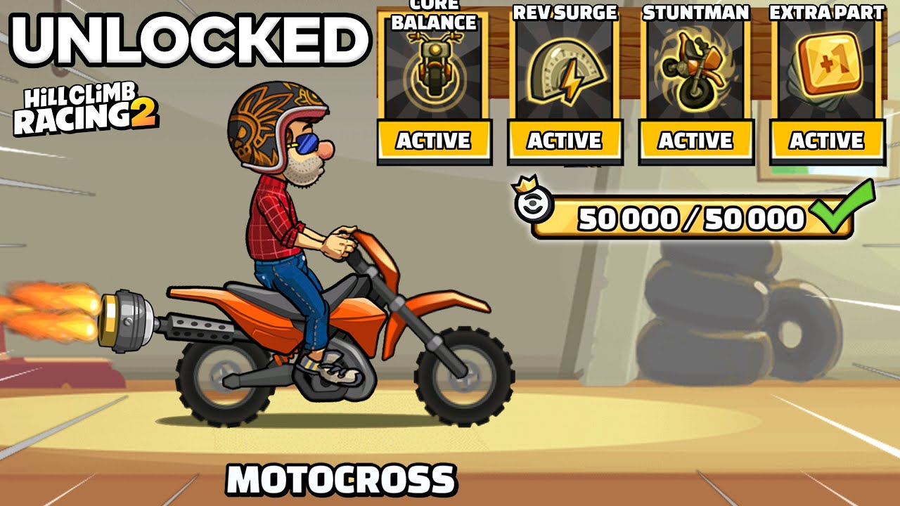 Hill Climb Racing 2 - New Mastery MOTOCROSS BIKE Unlocked and Fully Upgraded | GamePlay