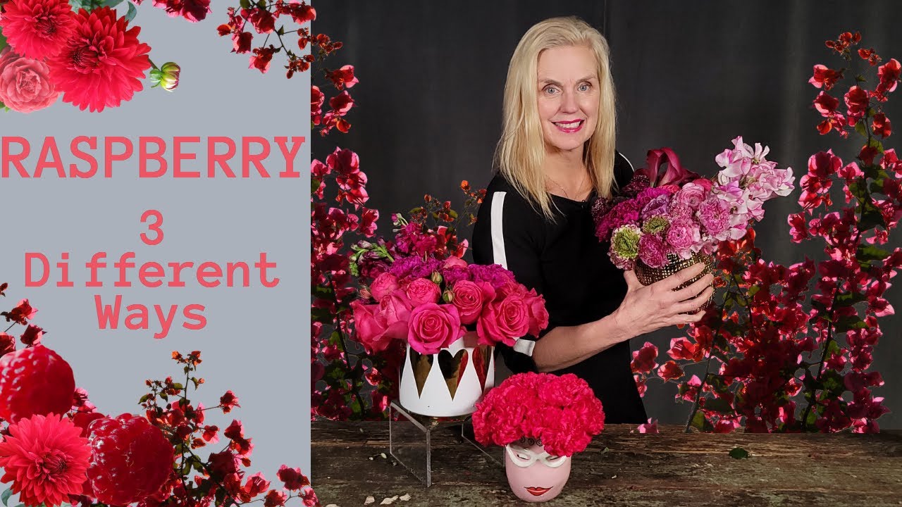 Pink Tones | Raspberry Flowers 3 Different Ways