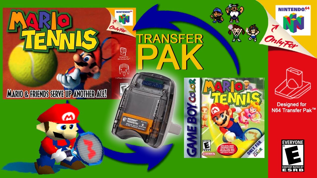 Transfer Pak - MARIO TENNIS N64 to GBC unlockables and secrets #TransferPak #N64 #GBC