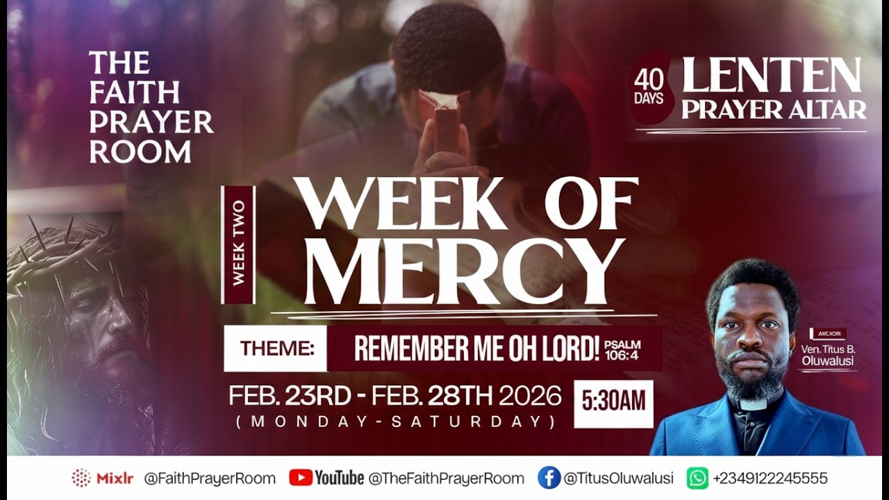 LENTEN PRAYER ALTAR 2026- (WEEK OF MERCY) - DAY 8 OF 40 - MERCY IS MY ADVANTAGE