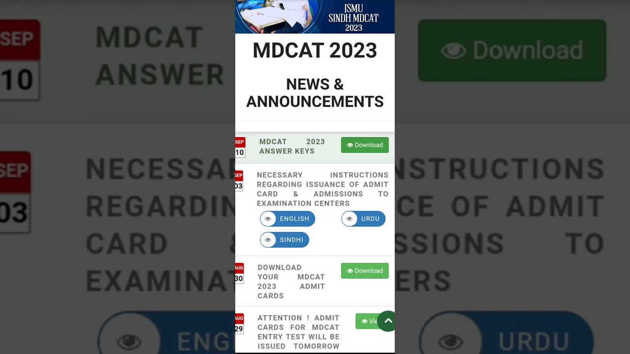 MDCAT 2023: Official answer keys uploaded | How to download answer keys online