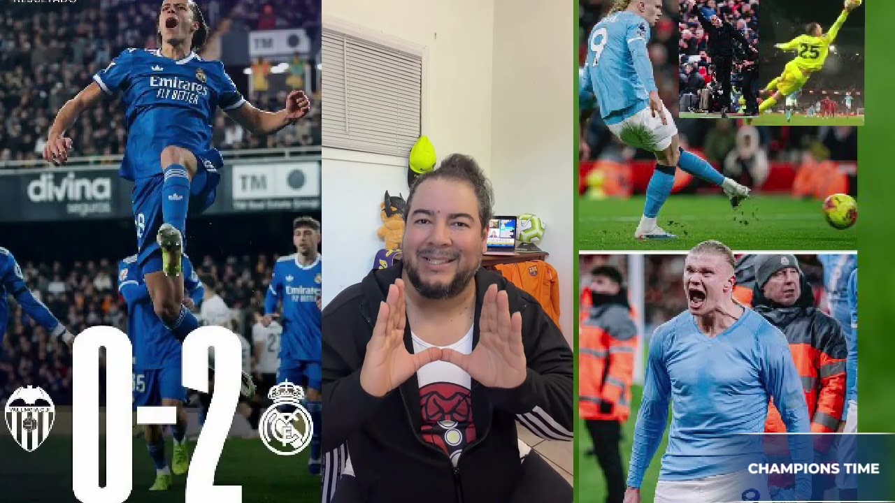 REAL MADRID SIGUE EN LA LUCHA POR LA LIGA 1-2 EN VALENCIA Y MANCHESTER CITY 1-2 EN LIVERPOOL  