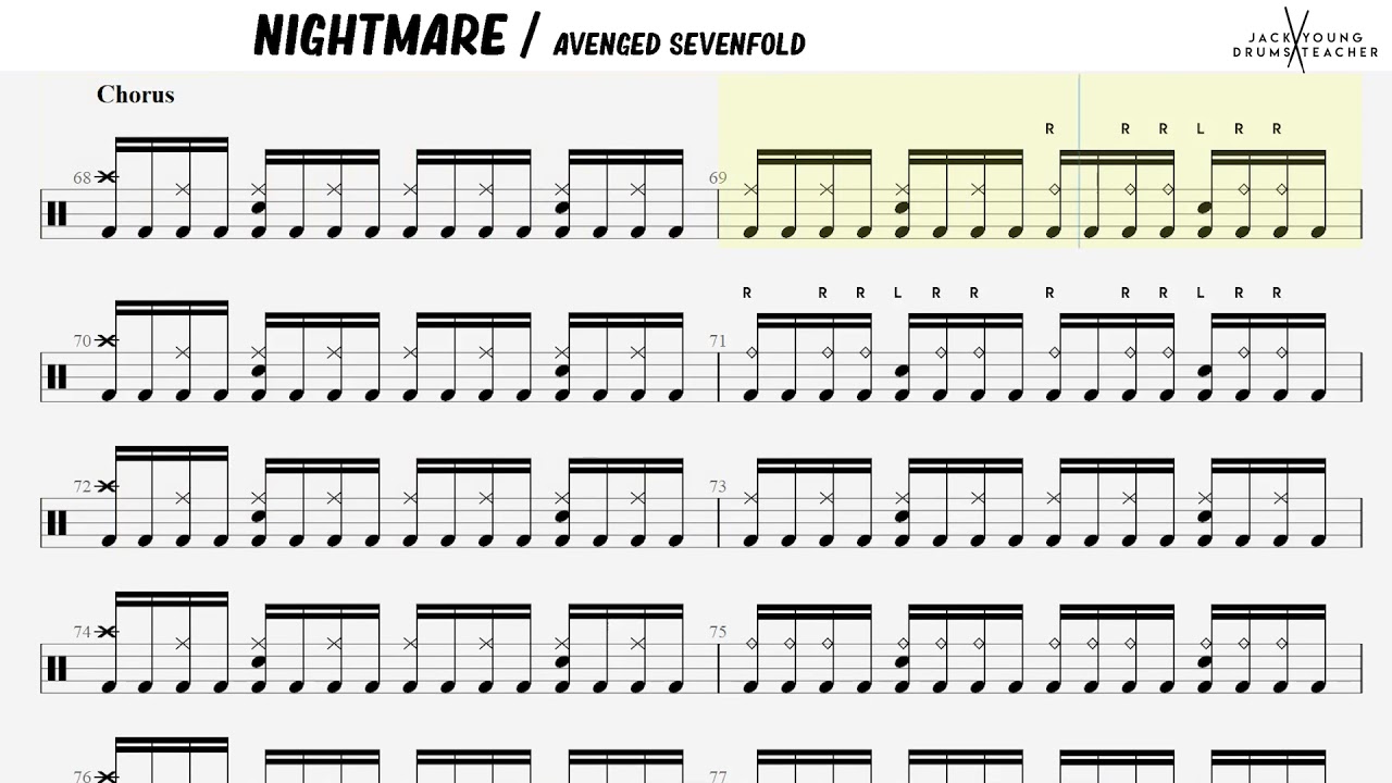 How to Play Nightmare  - Avenged Sevefold  🥁
