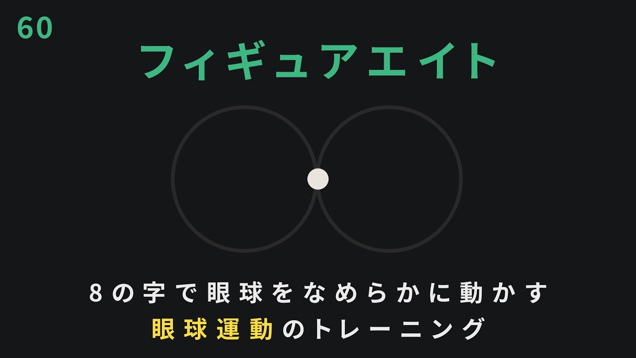 【目筋トレ】視線切替えの柔軟性を鍛える！目と脳の連携をスムーズにする「フィギュアエイト」トレーニング｜1分実践動画