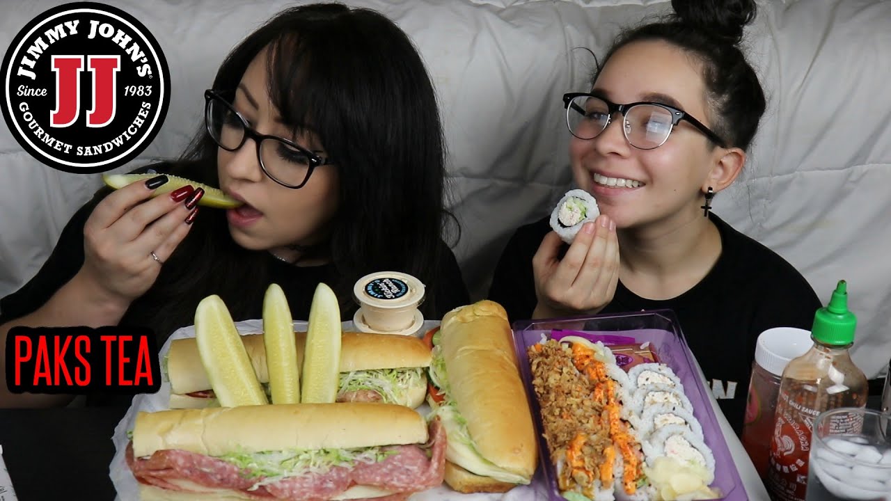 SANDWICHES AND SUSHI MUKBANG | EATING SHOW | SPILLING PAKS TEA