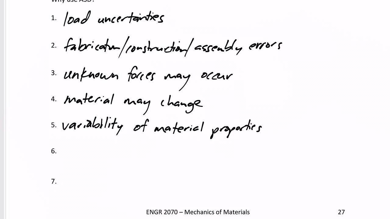 Mechanics of Materials - Allowable Stress Design Notes