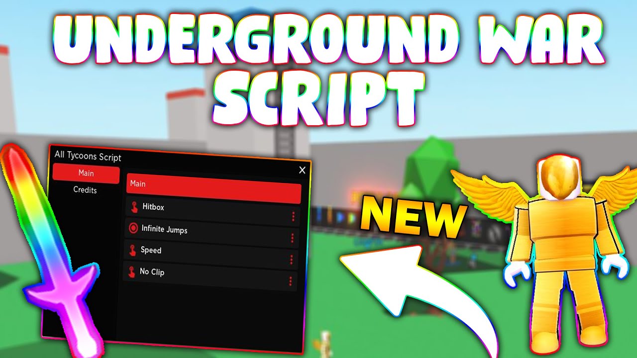 *UPDATED* Underground War 2.0 Script (PASTEBIN 2023) (HITBOX EXP, SPEED, INF JUMPS, NOCLIP)