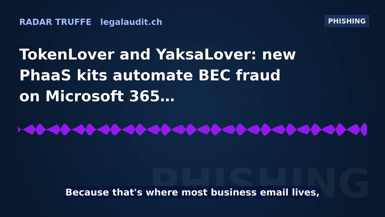 TokenLover and YaksaLover: new PhaaS kits automate BEC fraud on Microsoft 365
