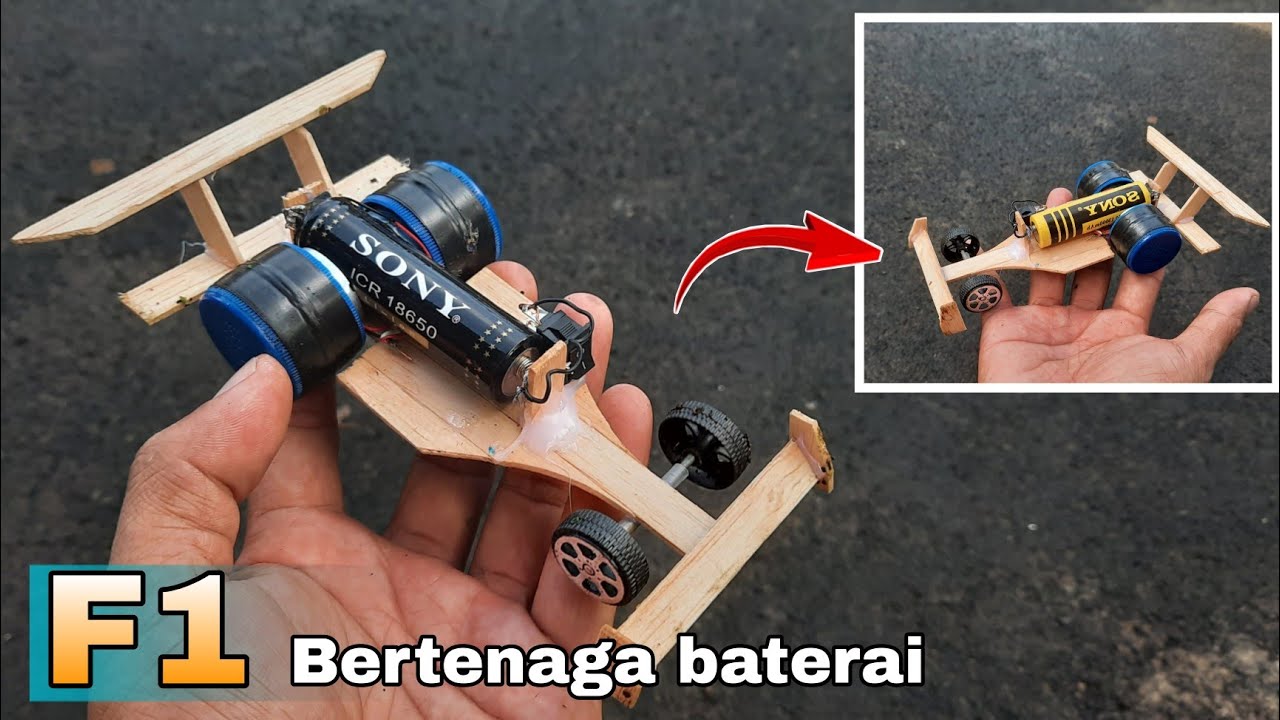 Kreatif membuat mobil F1 bertenaga baterai di rumah