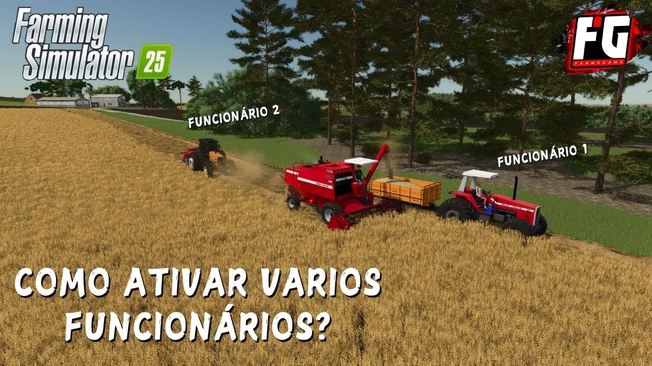 TUTORIAL - Como usar o FOLLOW ME no Farming Simulator 25 - Coloque vários Funcionários no FS 25