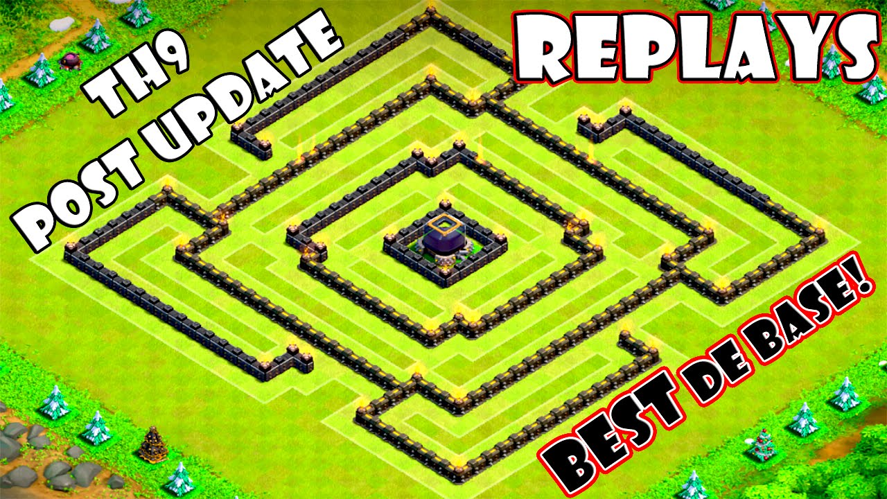 POST UPDATE TH9 DE Protecting Farming Base (Hypercube) with Town Hall on inside + REPLAYS