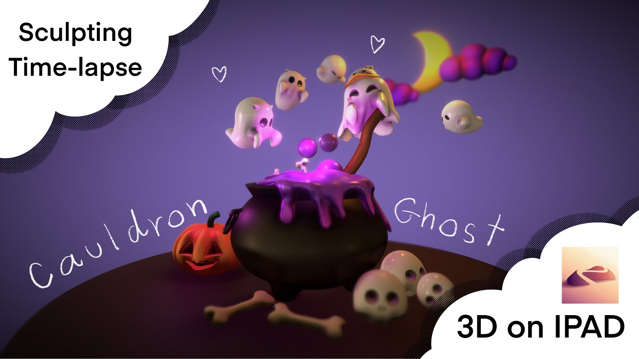 Nomad Sculpt | Ghosts Cauldron |  Time-lapse - Ducku 💙く💛
