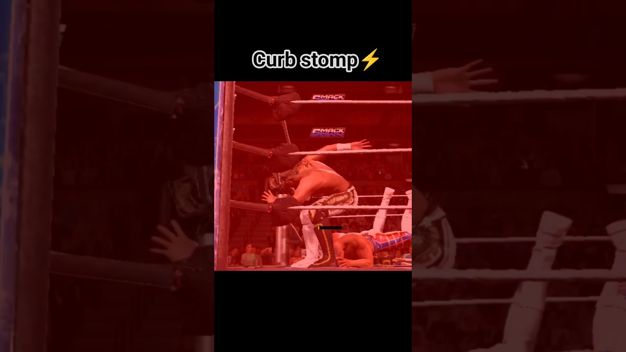 curb stomp hits diffrent 😈#shorts #viral #wwe