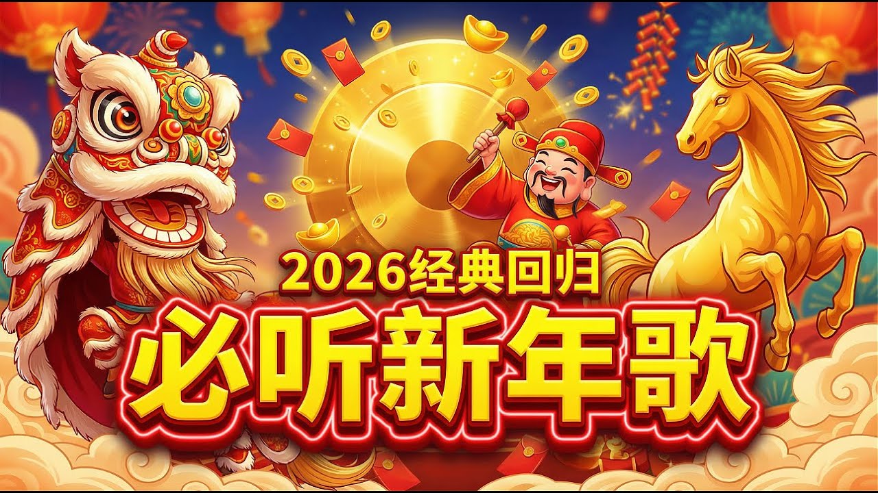 2026春节音乐精选 🏮 新年經典賀歲歌曲合集 | 財神到 發財歌 🎉 CNY Music 2026