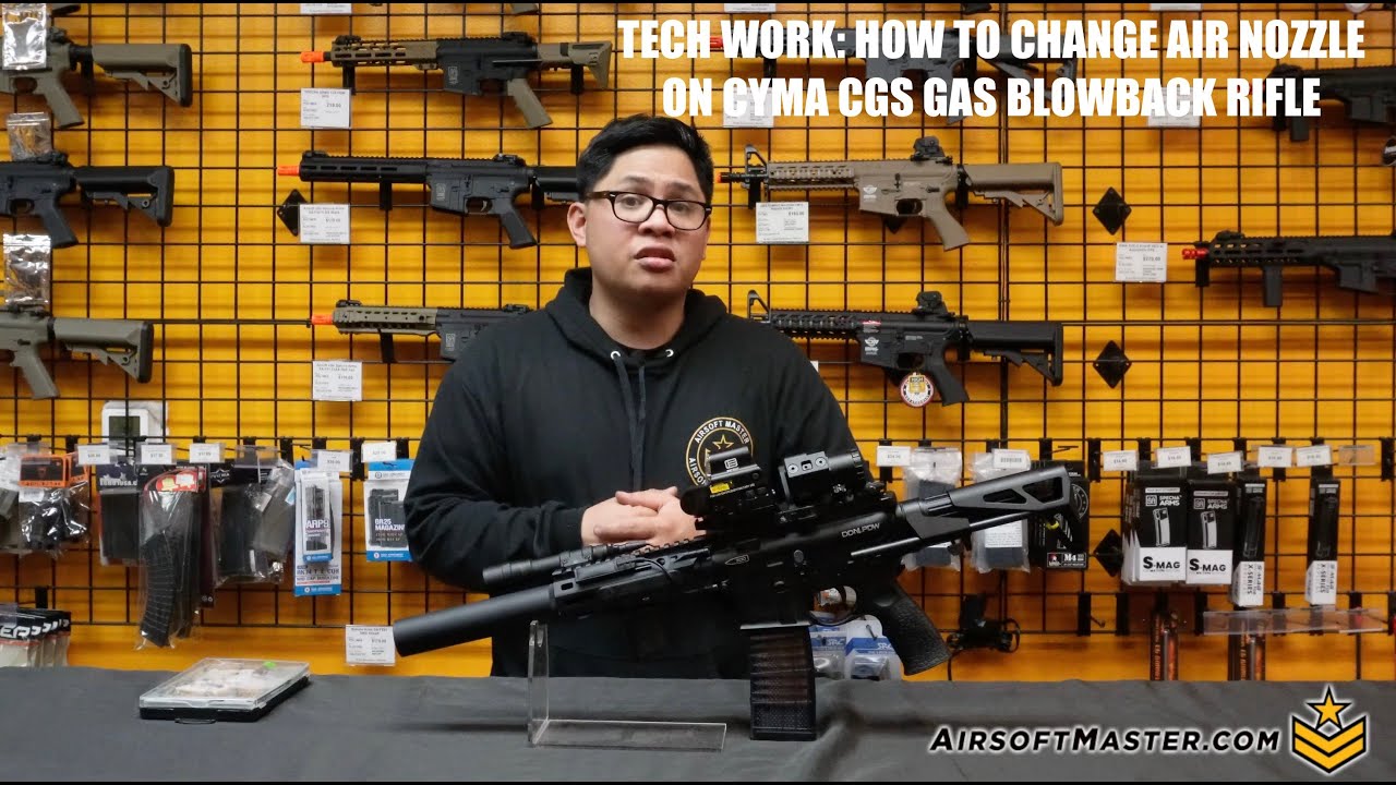 How to change Air Nozzle for CYMA CGS Gas Blowback Rifle (TECH WORK!)
