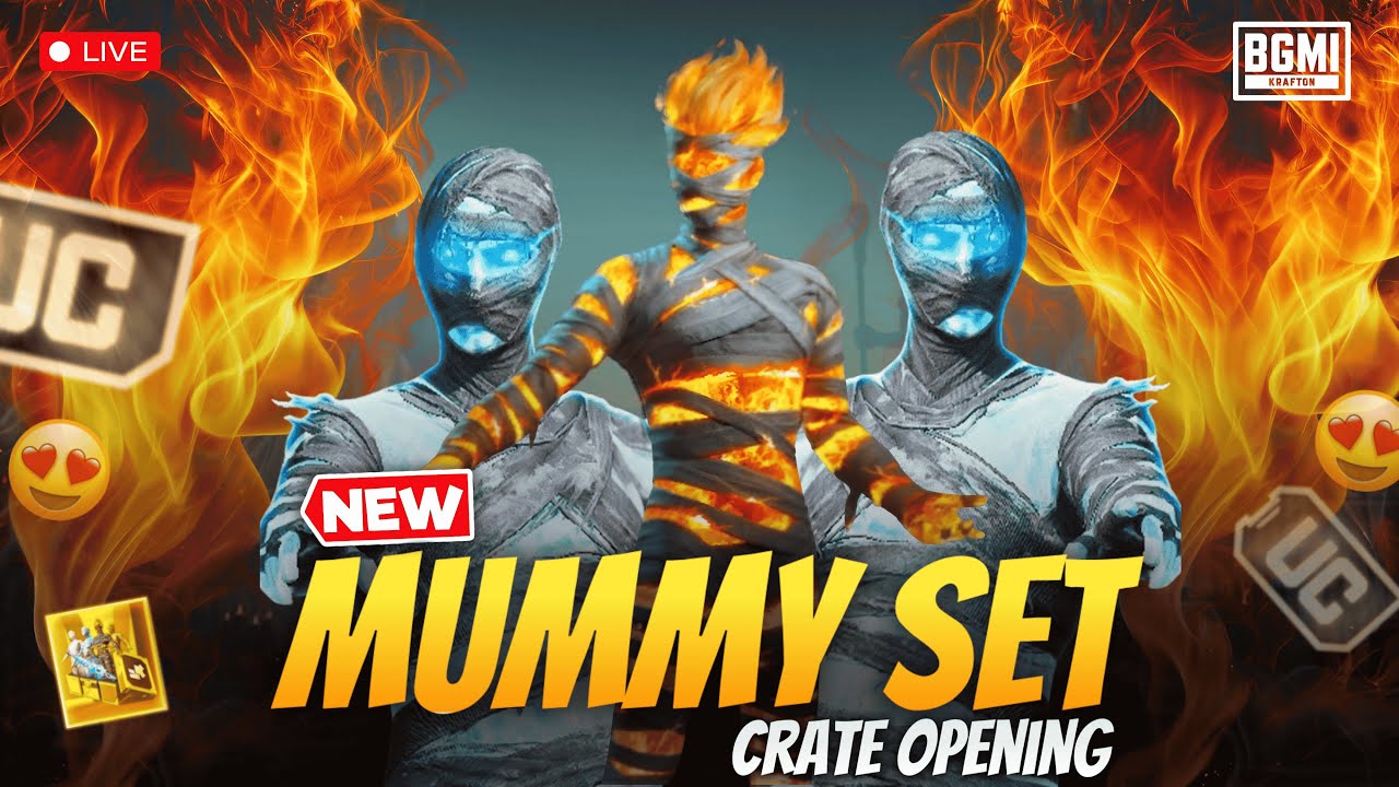NEW Mummy Set Crate Opening in BGMI with 5000 UC!