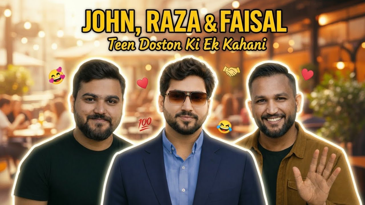 “John, Raza & Faisal – Teen Doston Ki Ek Kahani” 🥰❤️💯 #Brotherhood”
