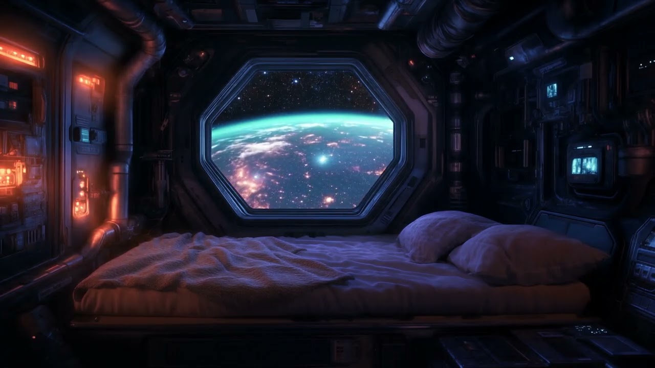 Engineering Deck Sleep Bunk | 10 Hour Deep Bass White Noise | Spaceship Ambience for Sleep