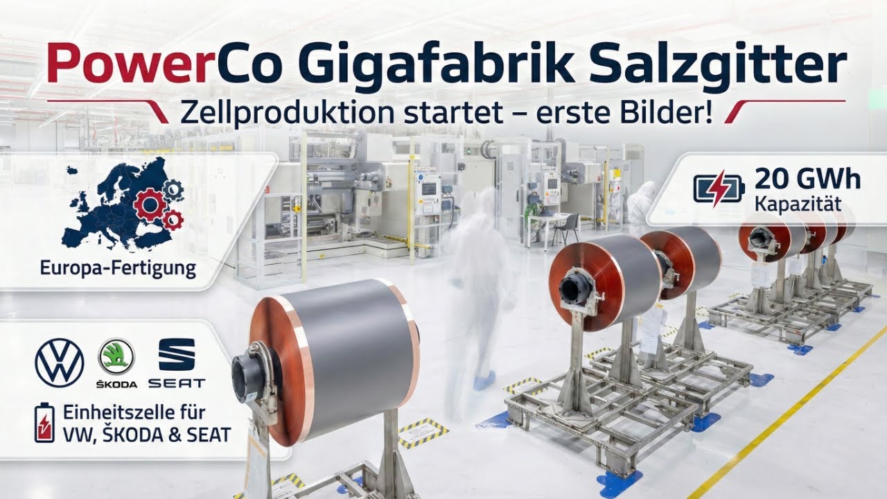 PowerCo Gigafabrik Salzgitter: Zellproduktion startet | exclusive Aufnahmen