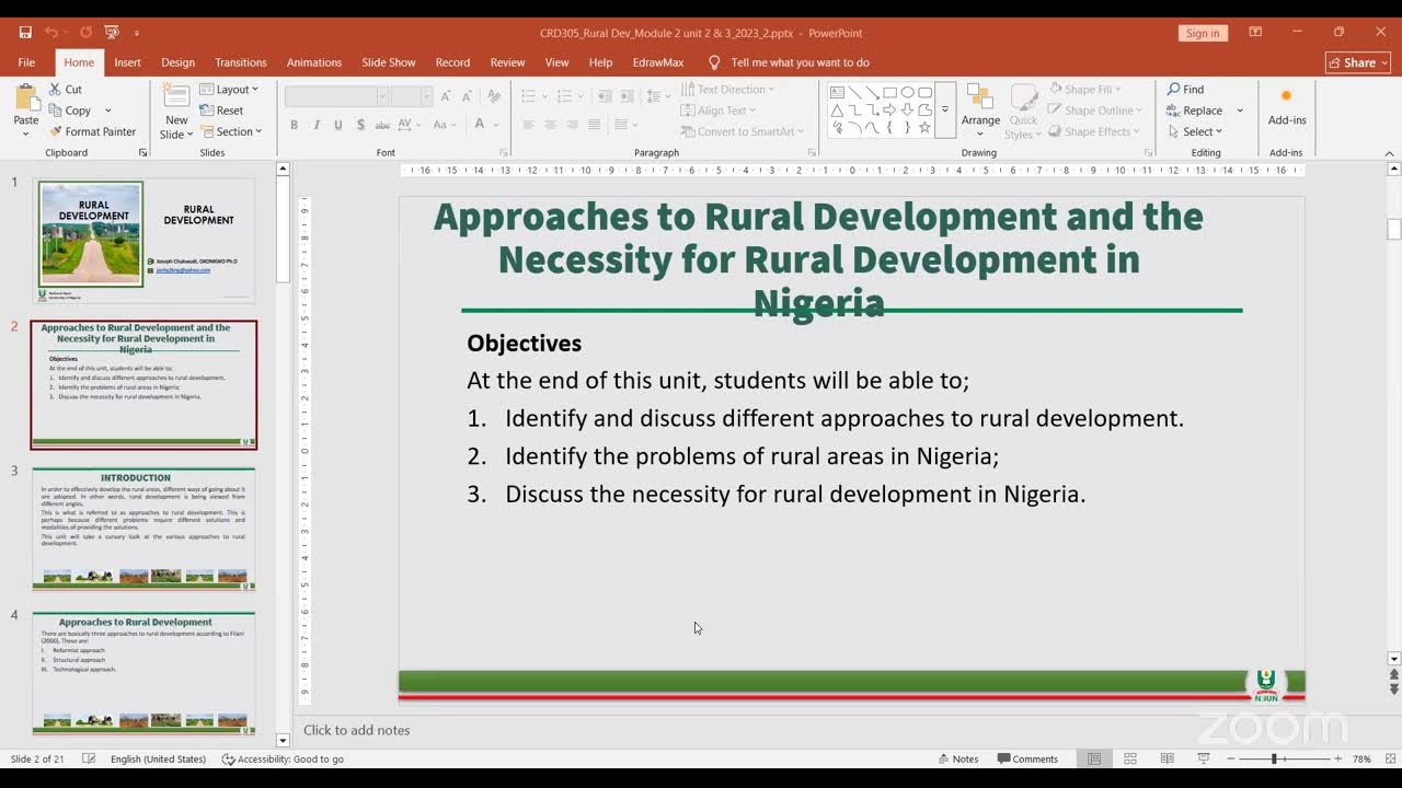 Rural Development Revision