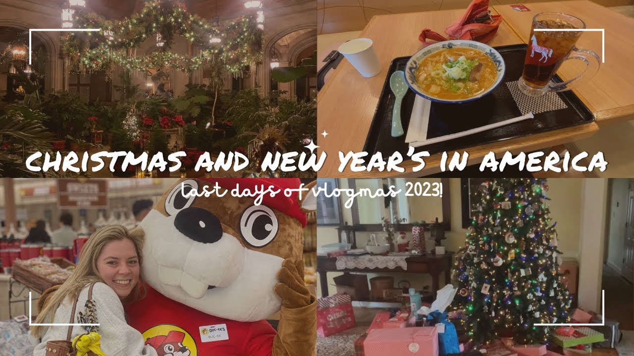 LAST DAYS OF VLOGMAS 2023 - America Trip recap! Christmas, Auburn game, and New Year's in Asheville!