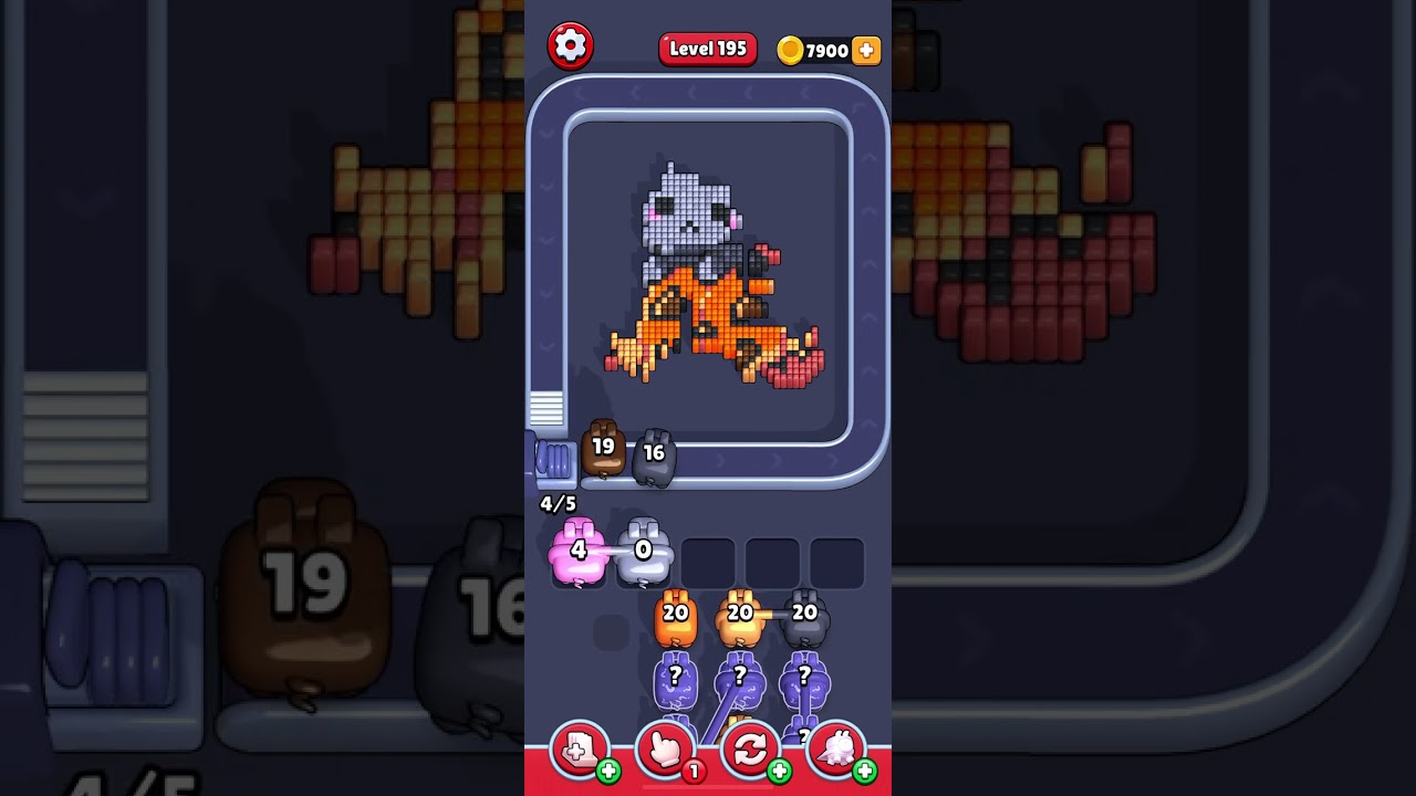 Pixel Flow Level 195 Walk Through Gameplay | Very Hard