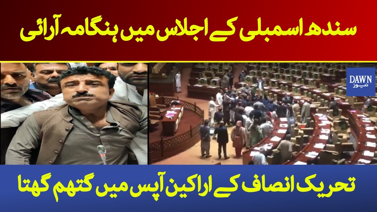 PTI Member's fight with each other in today Sindh Assembly session | Dawn News