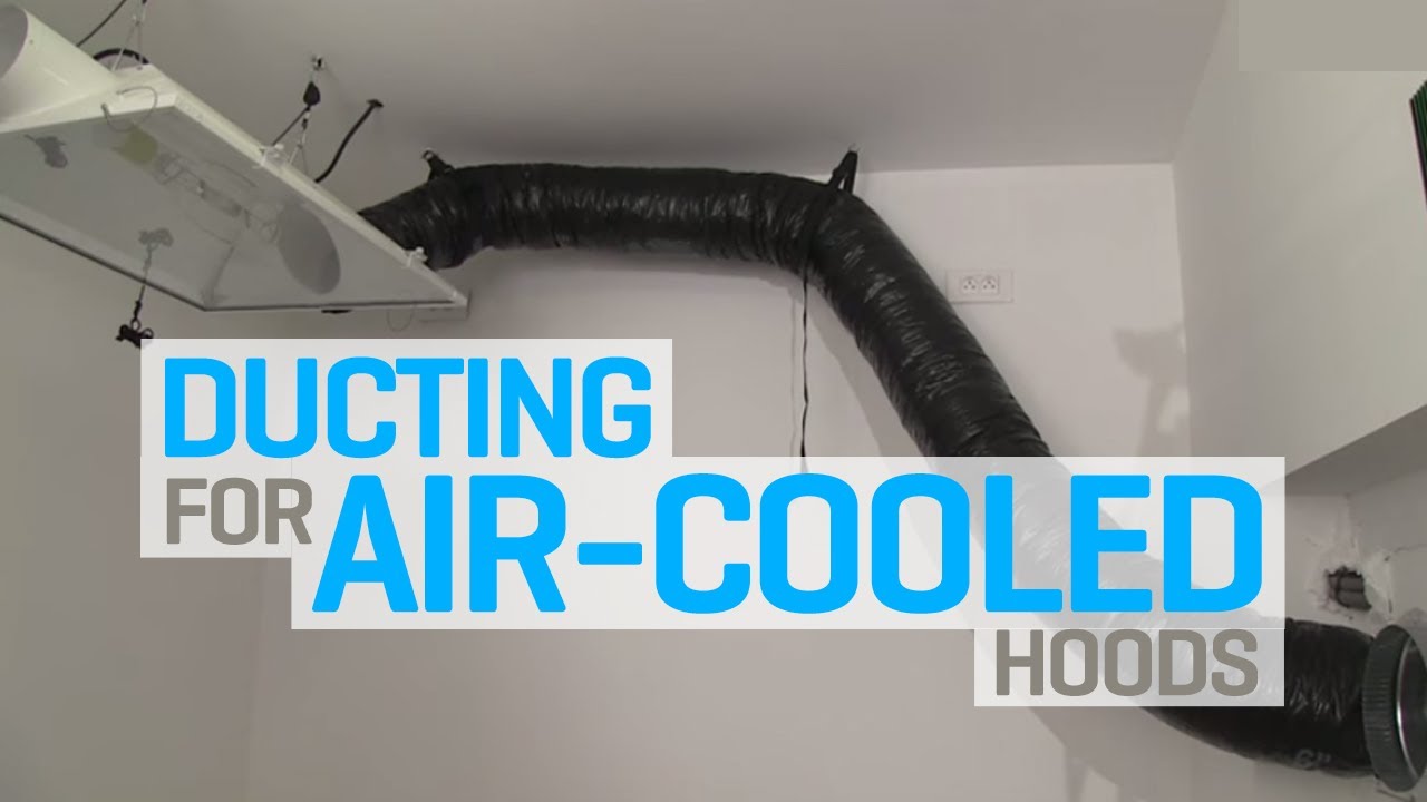 Intake Filter, Inline Fan + Ducting Set-Up for Air-Cooled HID Grow Light Reflectors