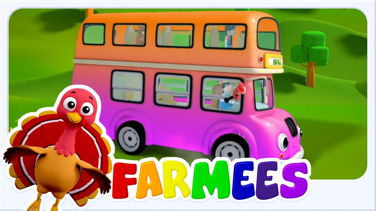 バスの車輪の歌 | 動画で楽しめる乗り物童謡 - Farmees