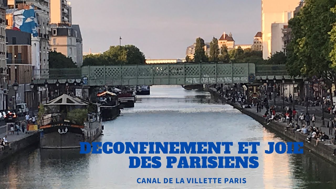 Deconfinement and joy of Parisians around the canal de la Villette PARIS
