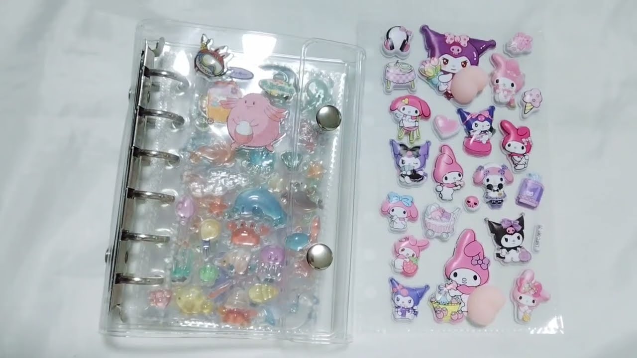 ボンボンドロップシール　クロミちゃんのおしりシールを小さいシール帳に移したよ！